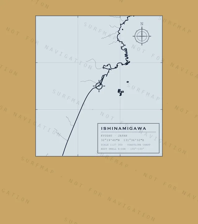 Ishinamigawa chart, the full artwork printed on the back