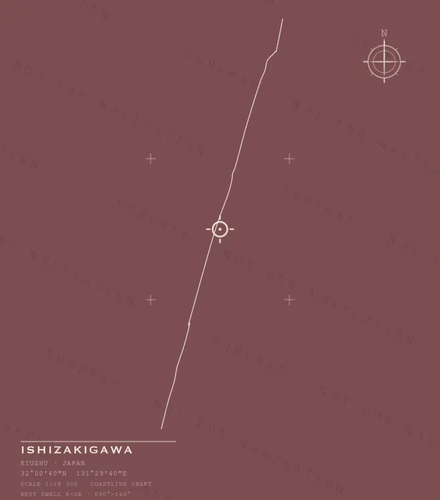 Ishizakigawa chart, the full artwork printed on the back