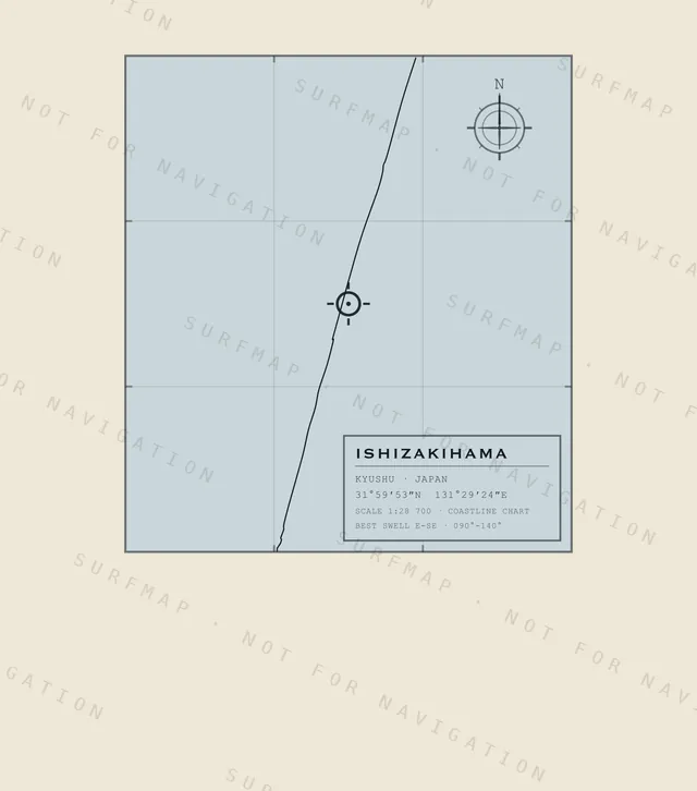 Ishizakihama chart, the full artwork printed on the back