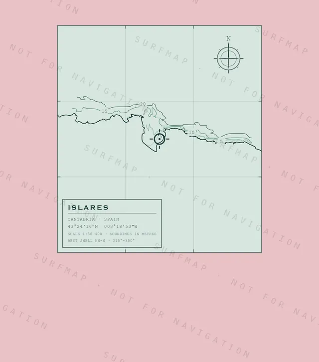 Islares chart, the full artwork printed on the back