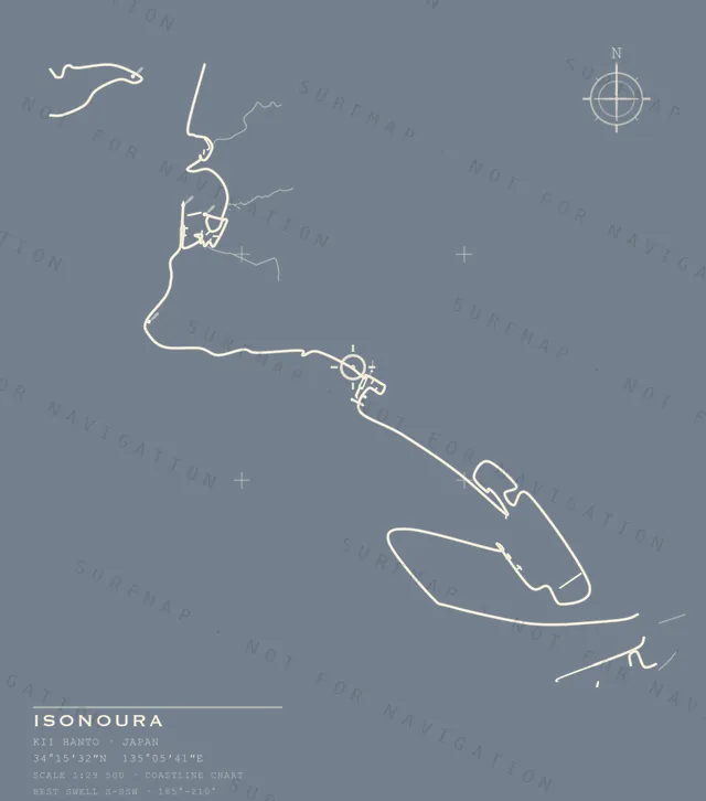 Isonoura chart, the full artwork printed on the back