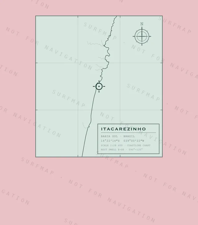 Itacarezinho chart, the full artwork printed on the back