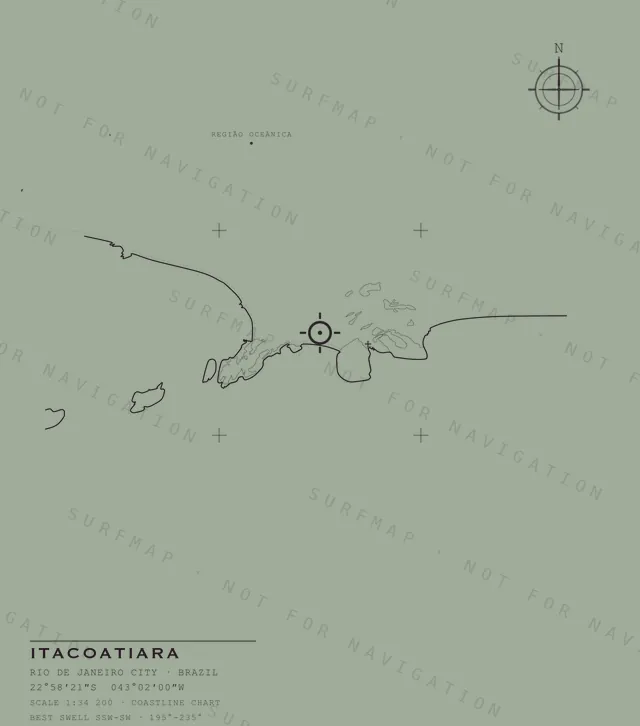 Itacoatiara chart, the full artwork printed on the back