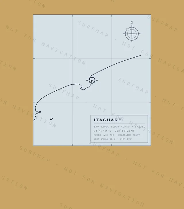 Itaguaré chart, the full artwork printed on the back
