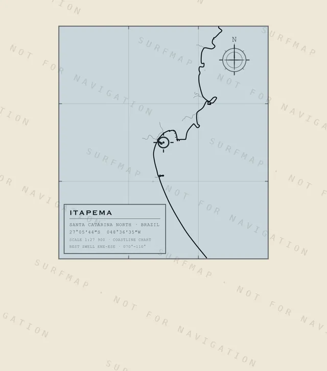 Itapema chart, the full artwork printed on the back