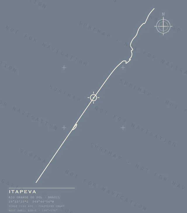 Itapeva chart, the full artwork printed on the back