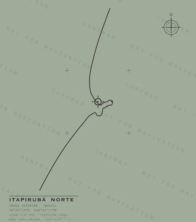 Itapirubá Norte chart, the full artwork printed on the back