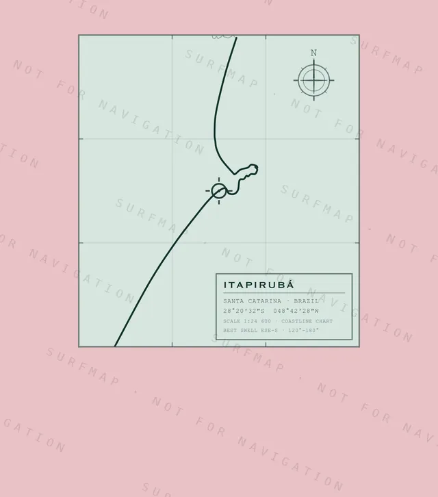 Itapirubá chart, the full artwork printed on the back