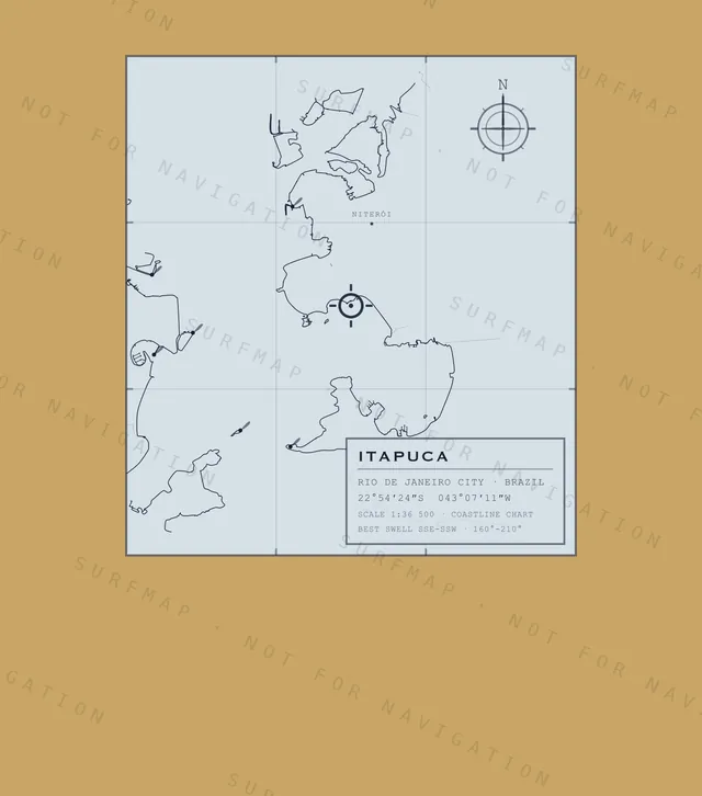 Itapuca chart, the full artwork printed on the back