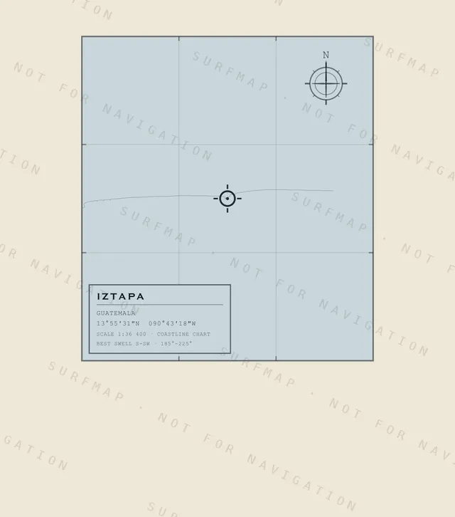 Iztapa chart, the full artwork printed on the back