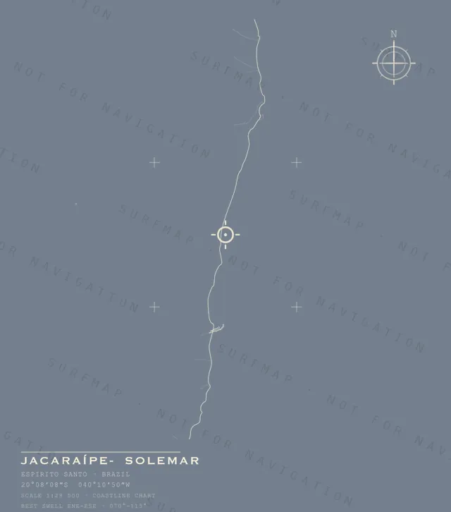 Jacaraípe- Solemar chart, the full artwork printed on the back