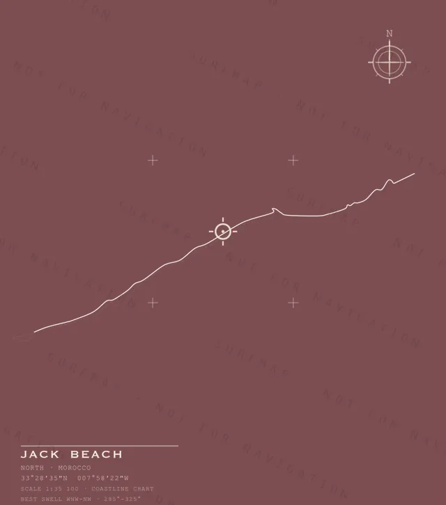 Jack Beach chart, the full artwork printed on the back