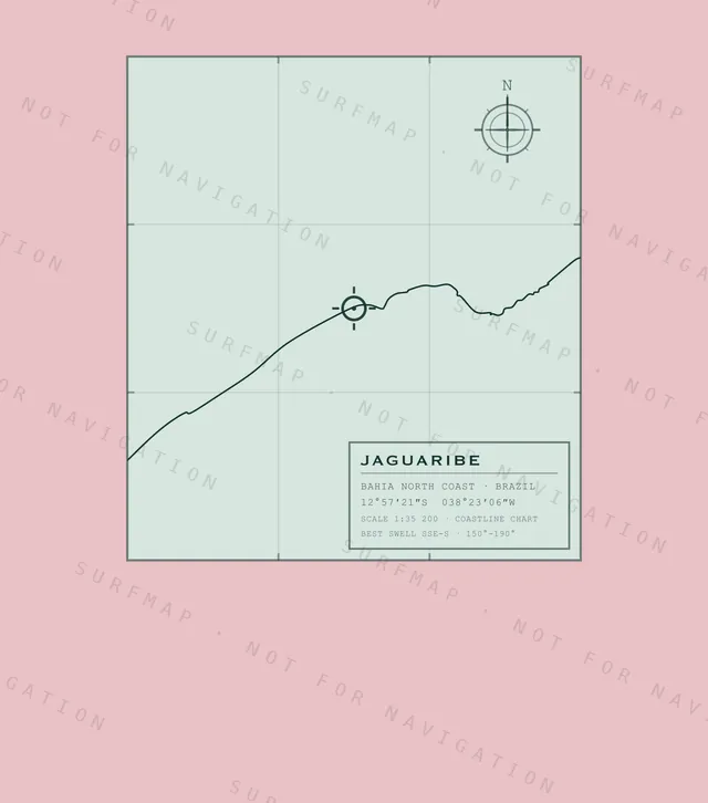 Jaguaribe chart, the full artwork printed on the back