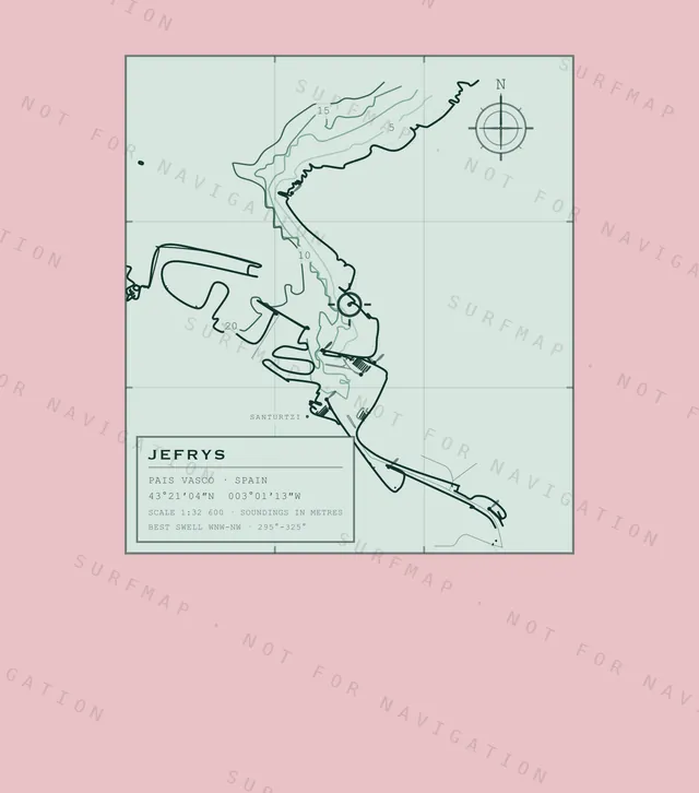 Jefrys chart, the full artwork printed on the back