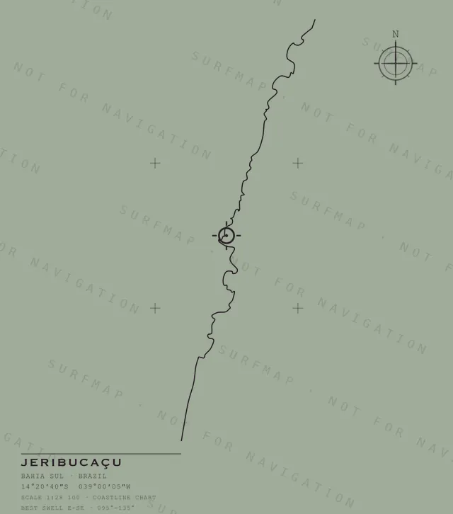 Jeribucaçu chart, the full artwork printed on the back