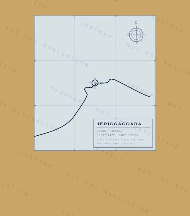 Jericoacoara chart, the full artwork printed on the back
