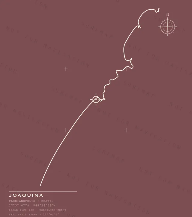 Joaquina chart, the full artwork printed on the back