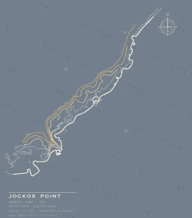 Jockos Point chart, the full artwork printed on the back