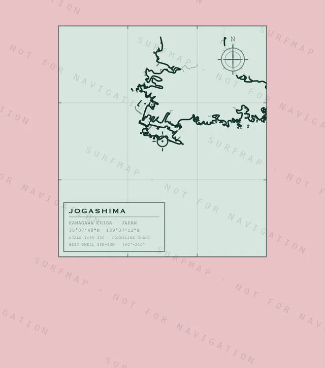 Jogashima chart, the full artwork printed on the back