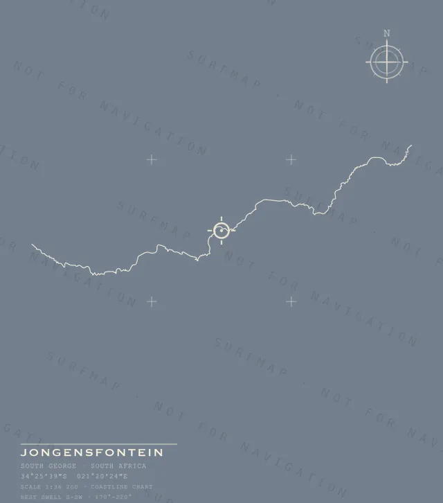 Jongensfontein chart, the full artwork printed on the back
