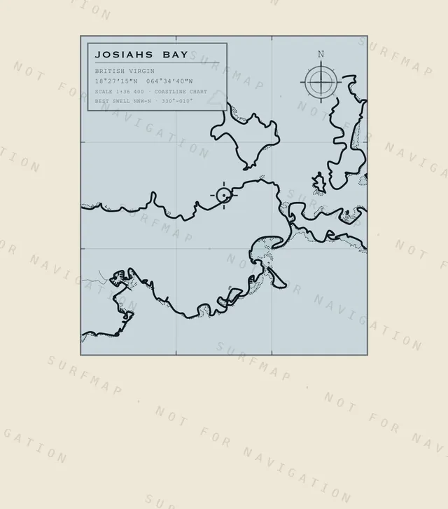 Josiahs Bay chart, the full artwork printed on the back