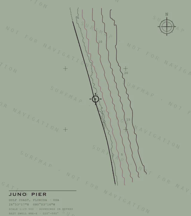 Juno Pier chart, the full artwork printed on the back