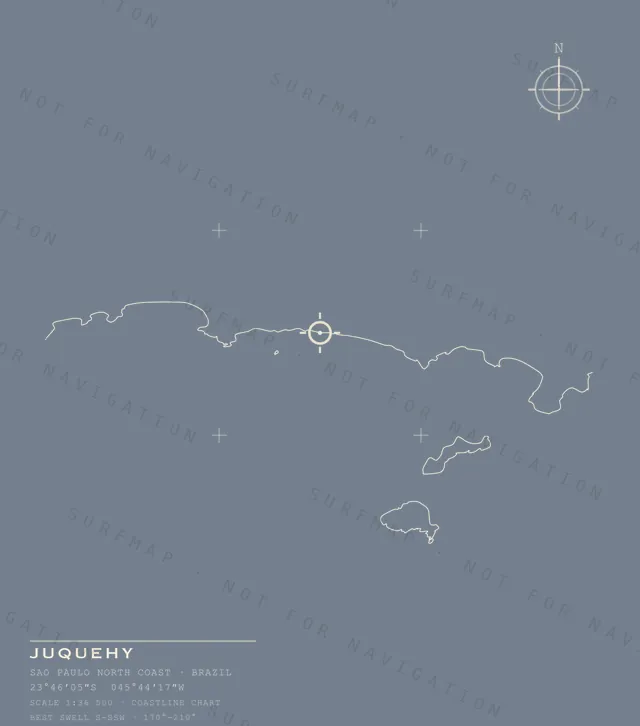 Juquehy chart, the full artwork printed on the back