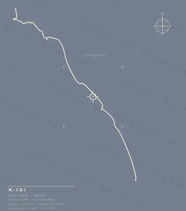 K-181 chart, the full artwork printed on the back