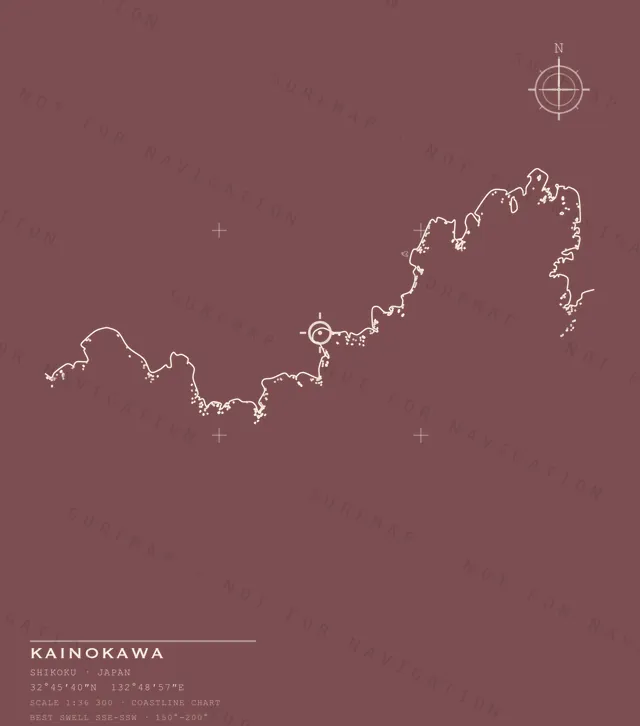 Kainokawa chart, the full artwork printed on the back