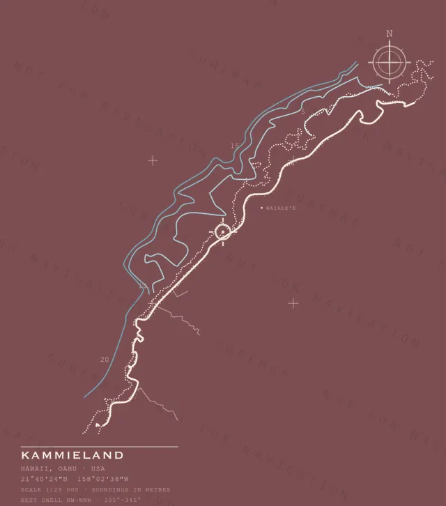 Kammieland chart, the full artwork printed on the back