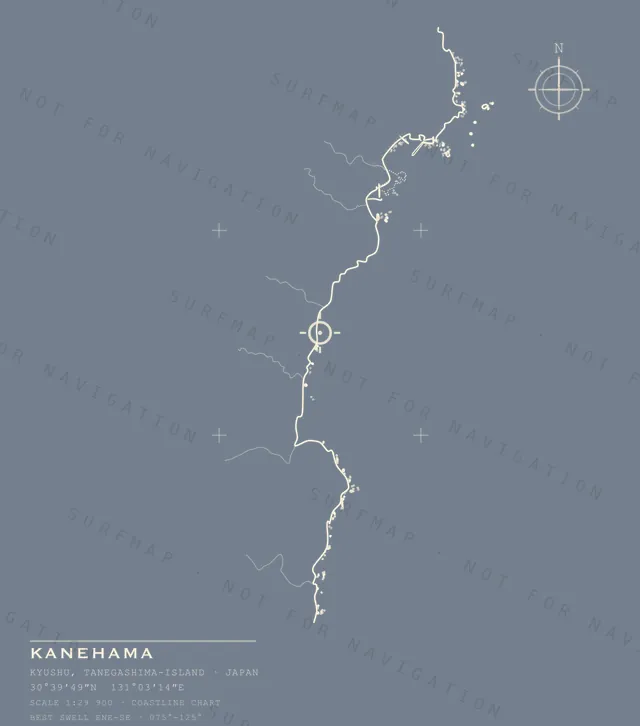 Kanehama chart, the full artwork printed on the back