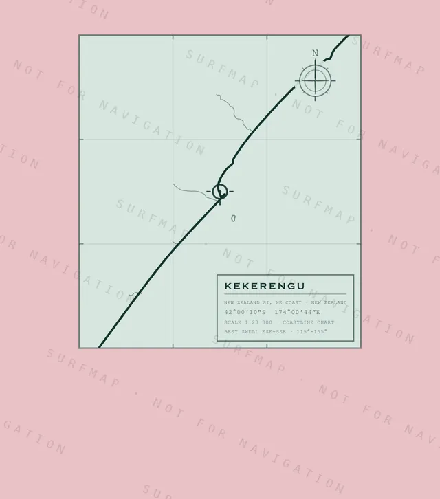 Kekerengu chart, the full artwork printed on the back