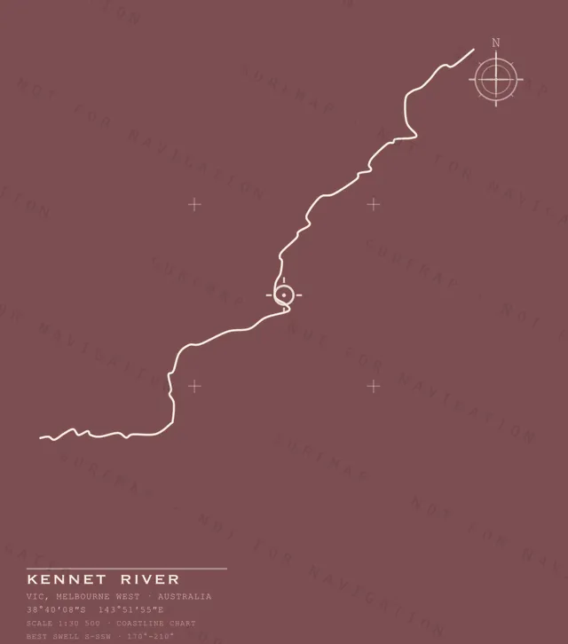 Kennet River chart, the full artwork printed on the back