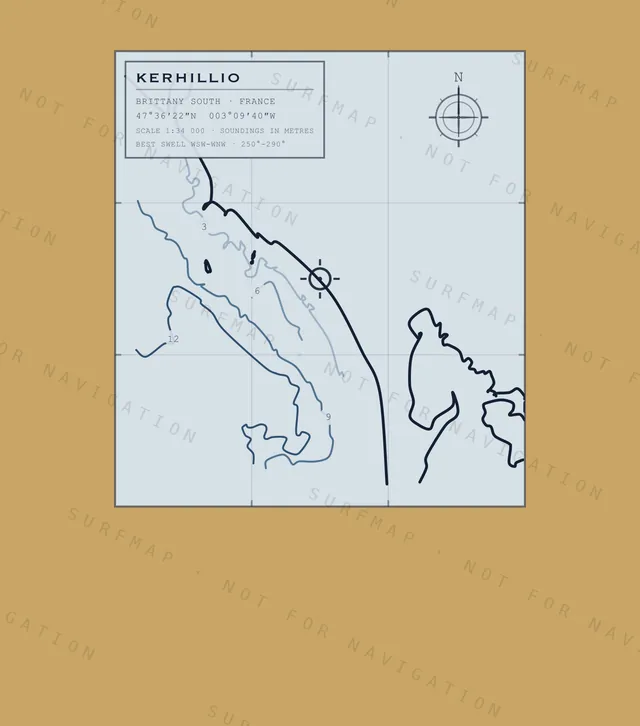 Kerhillio chart, the full artwork printed on the back