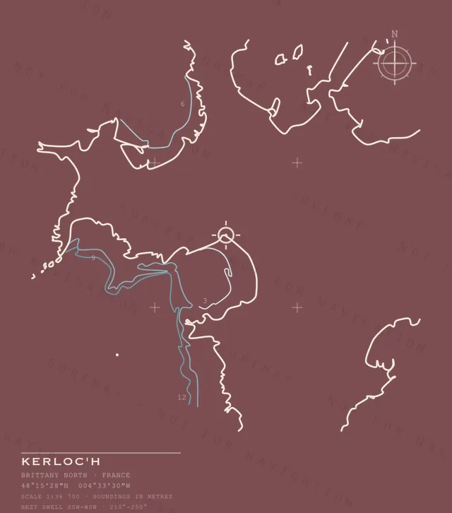 Kerloc'h chart, the full artwork printed on the back