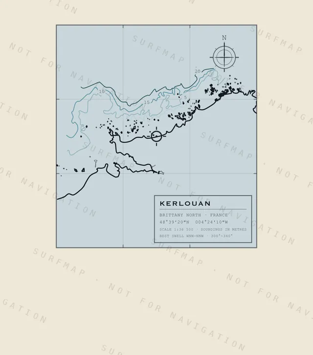 Kerlouan chart, the full artwork printed on the back