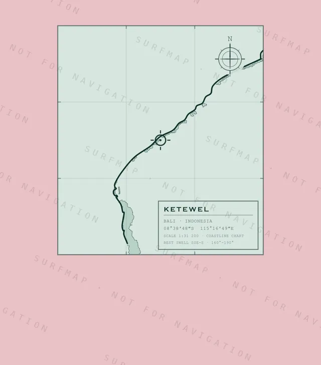 Ketewel chart, the full artwork printed on the back