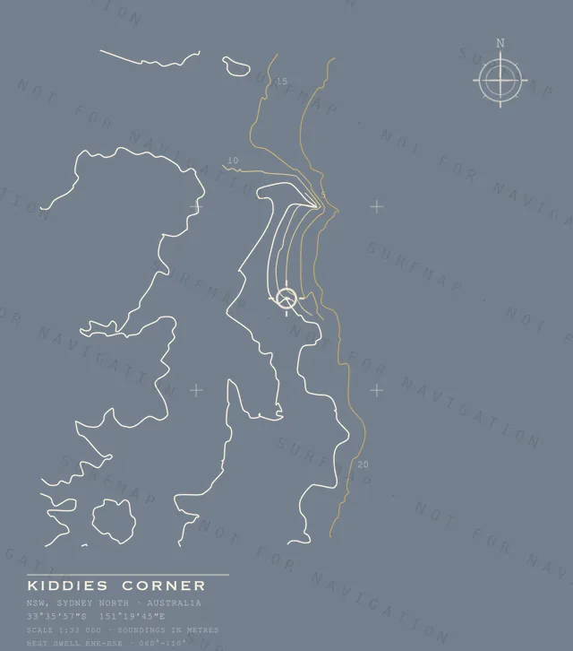 Kiddies Corner chart, the full artwork printed on the back