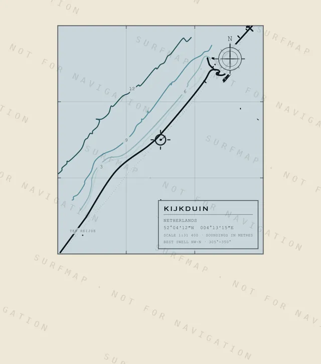 Kijkduin chart, the full artwork printed on the back