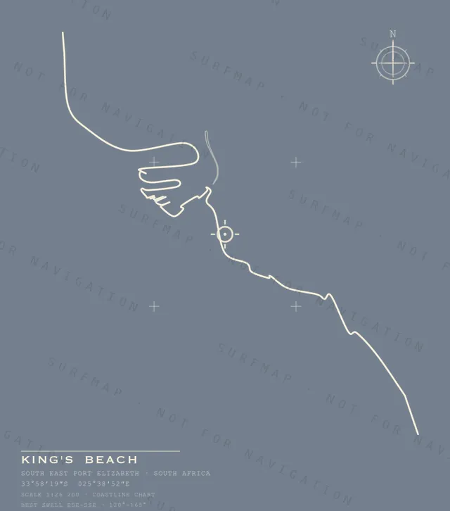 King's Beach chart, the full artwork printed on the back