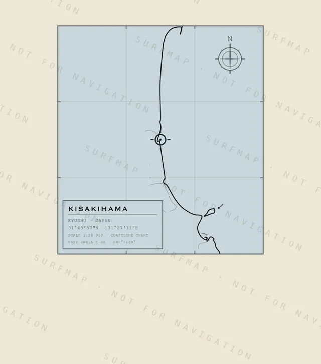 Kisakihama chart, the full artwork printed on the back