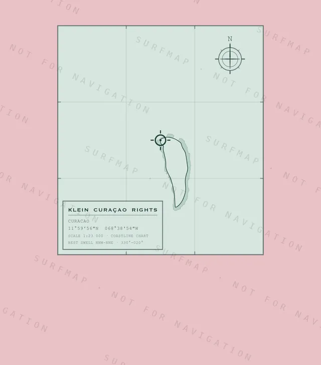 Klein Curaçao Rights chart, the full artwork printed on the back