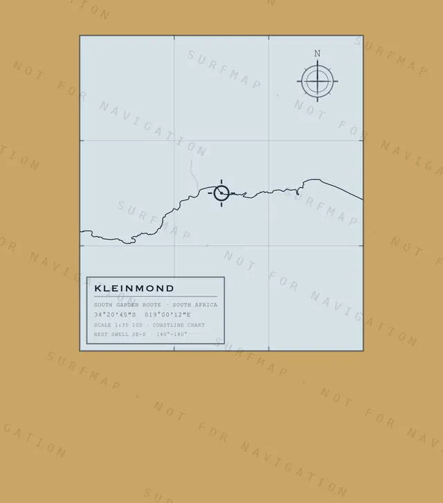 Kleinmond chart, the full artwork printed on the back
