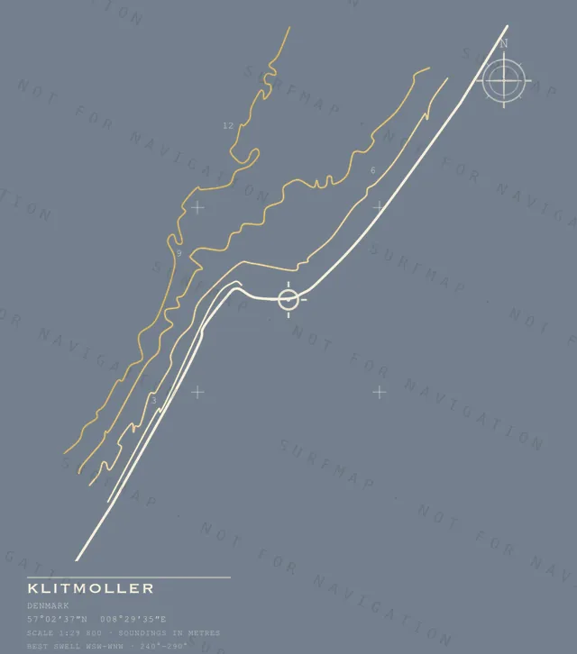 Klitmoller chart, the full artwork printed on the back