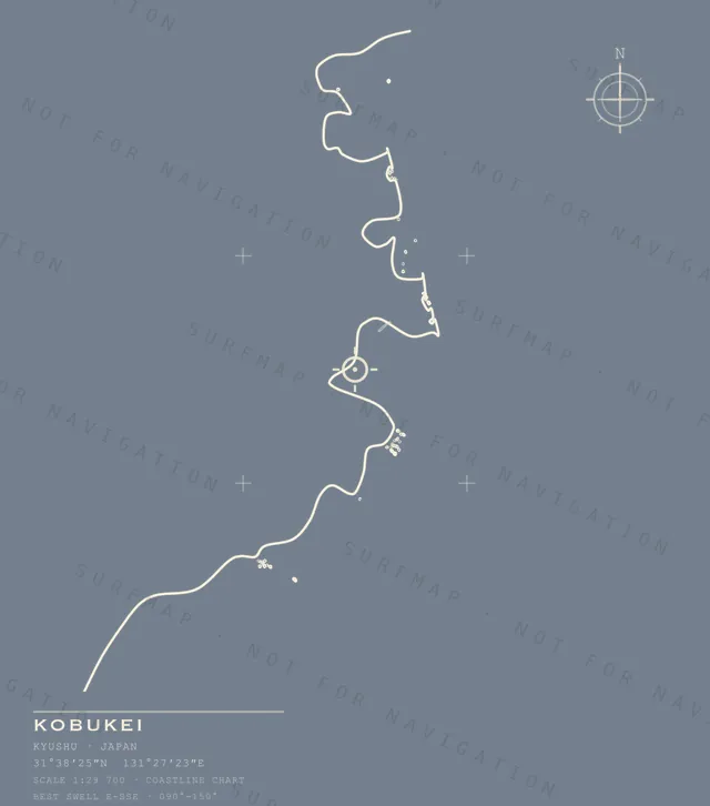 Kobukei chart, the full artwork printed on the back