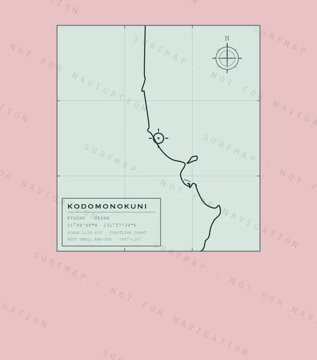 Kodomonokuni chart, the full artwork printed on the back
