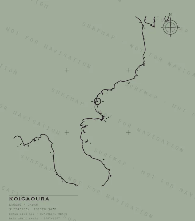Koigaoura chart, the full artwork printed on the back
