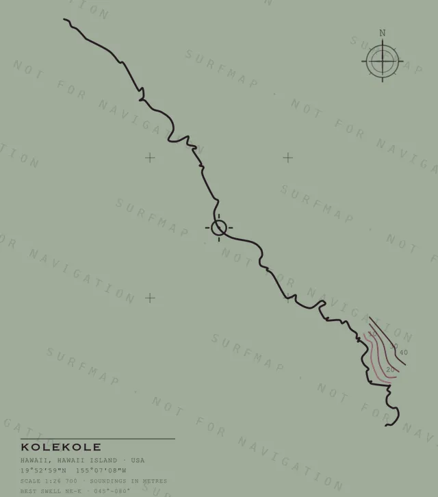Kolekole chart, the full artwork printed on the back