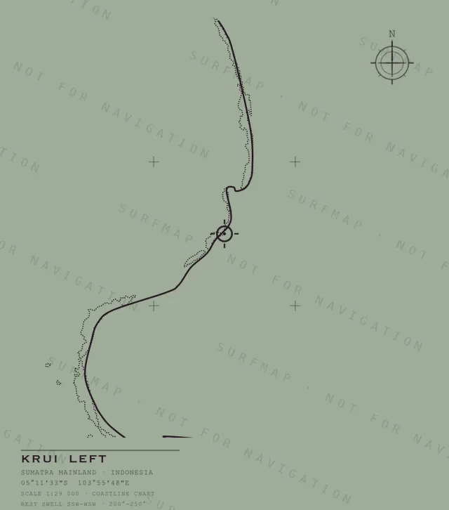 Krui Left chart, the full artwork printed on the back