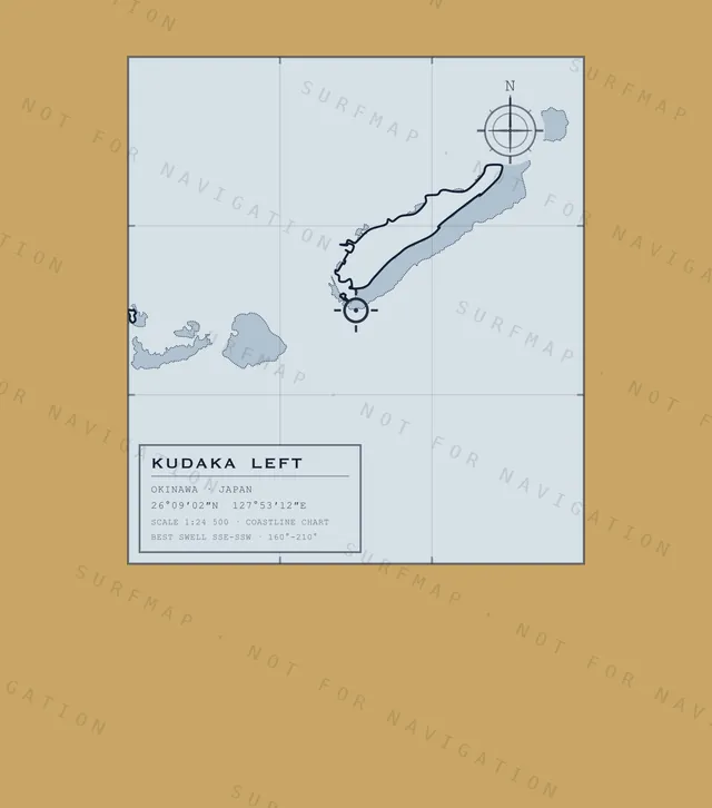 Kudaka Left chart, the full artwork printed on the back